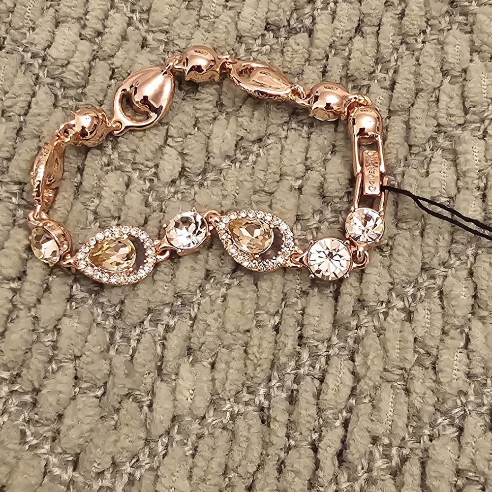 Givenchy NWT rose gold and crystal bracelet